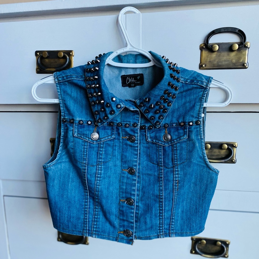 Unique “Spike” Jean Vest